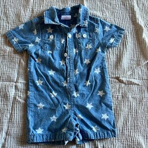 Blue Star Print Kids Bodysuit